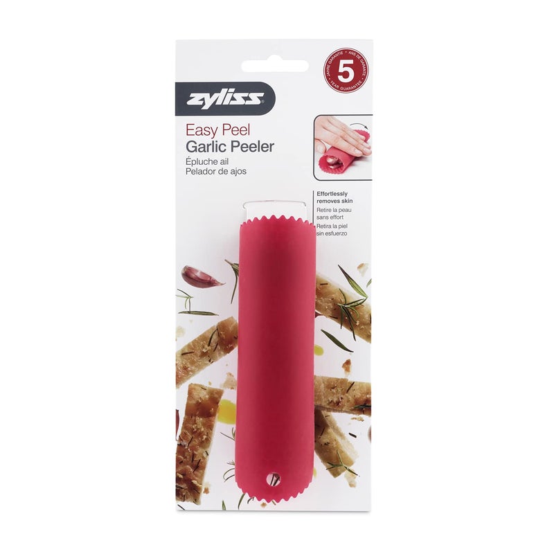 Zyliss Garlic Peeler - Silicone Garlic Peeler Tube Roller for Easy Garlic Skin Removal - Dishwasher Safe - Perfect for Gift & Essential Kitchen Gadgets - Red - Image 5